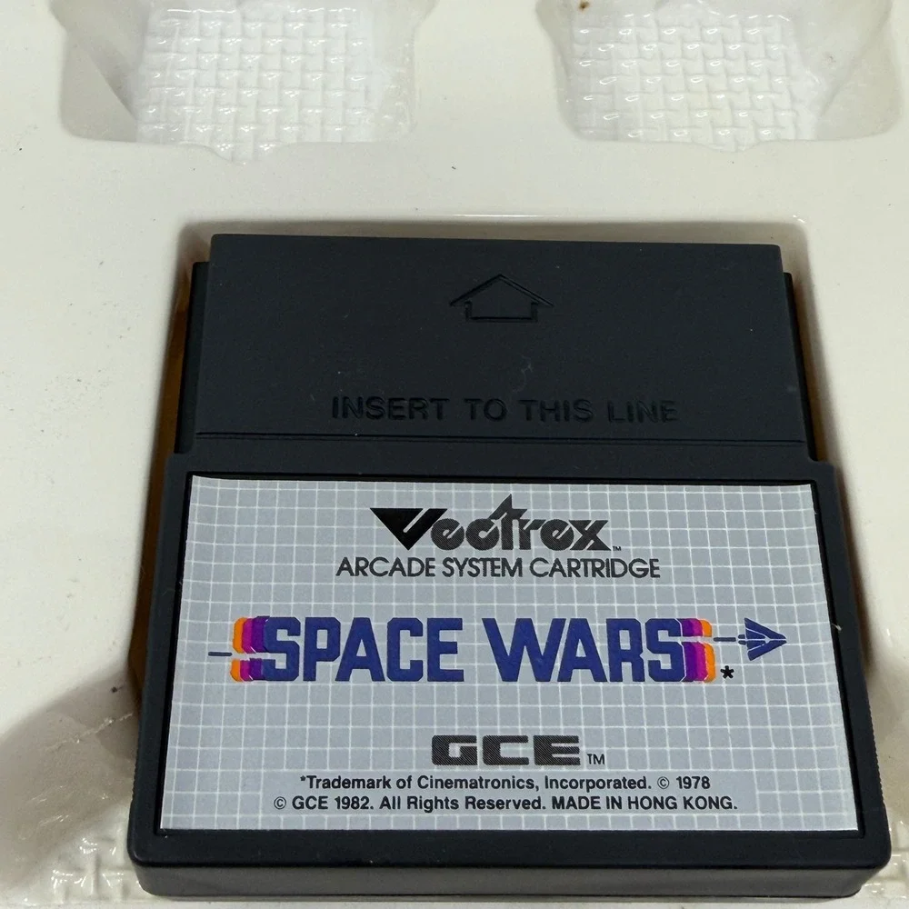 Vectrex Space Wars Game Cartridge GCE 1982 Vintage Boxed with Overlay